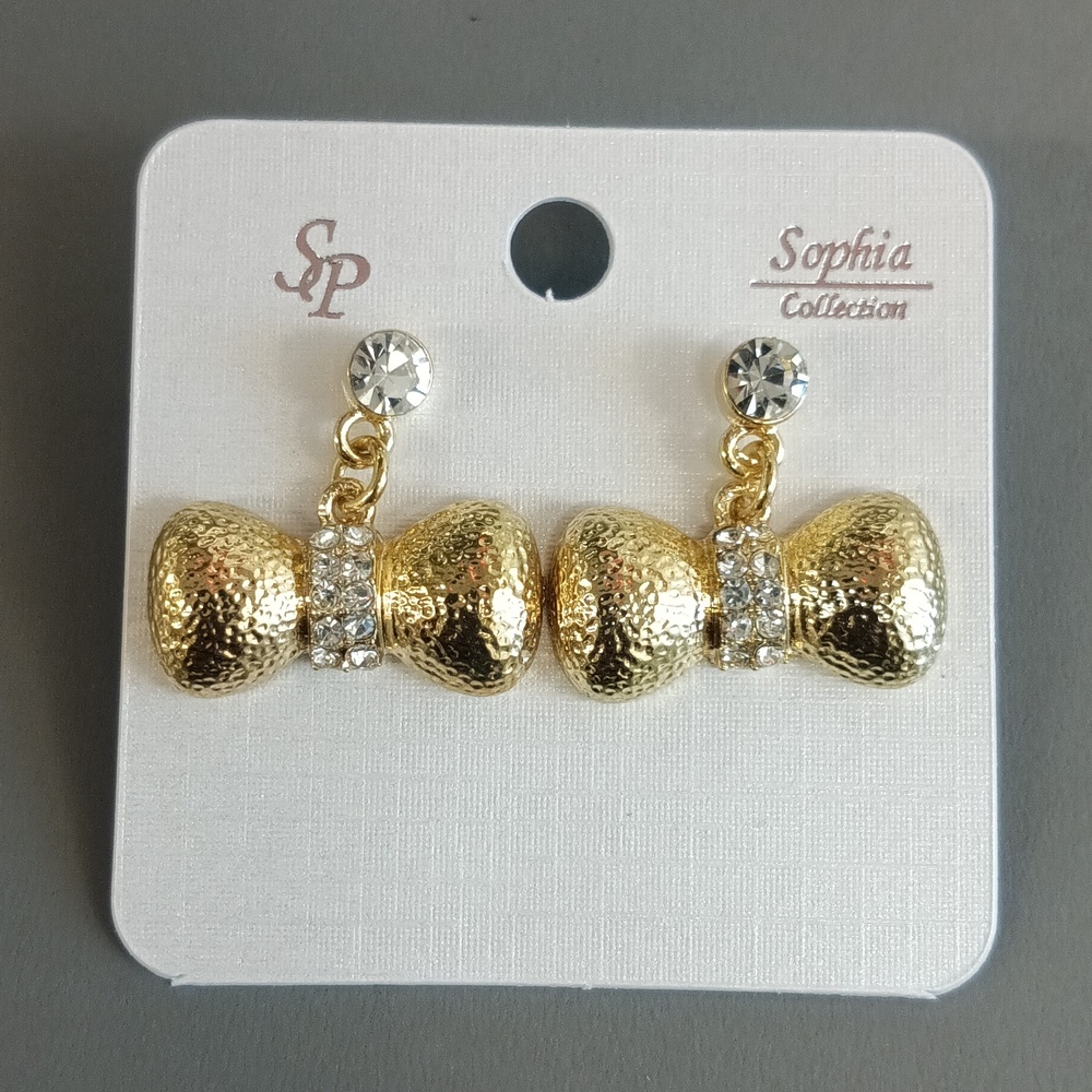 2/$15 + $4.99 Gold Bow Earrings Costume Jewelry